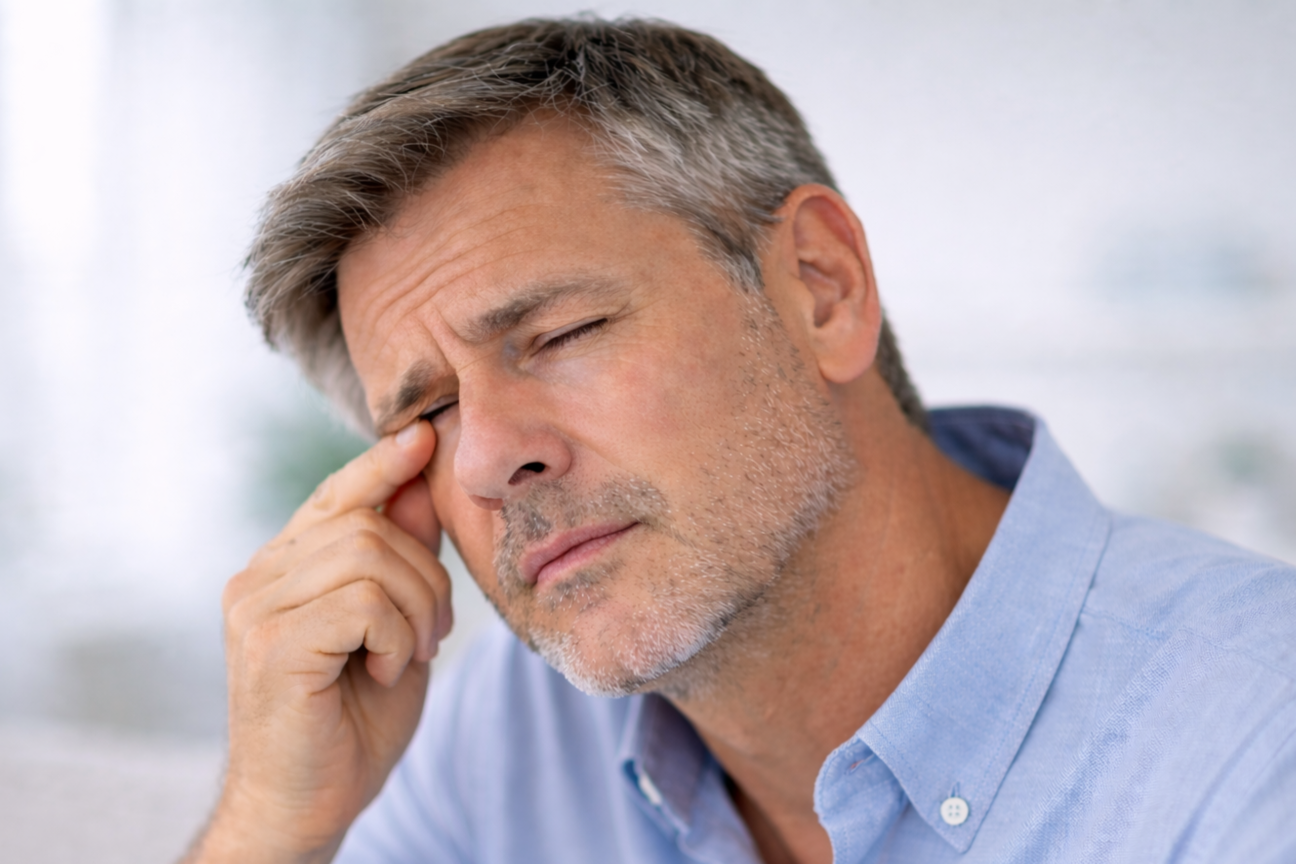 Férfi szemében idegen test