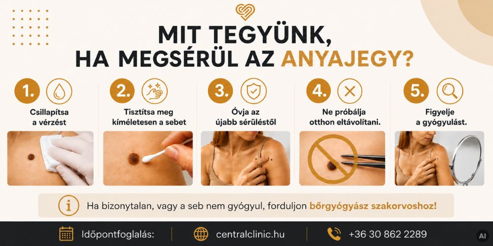teendők anyajegy sérülés esetén